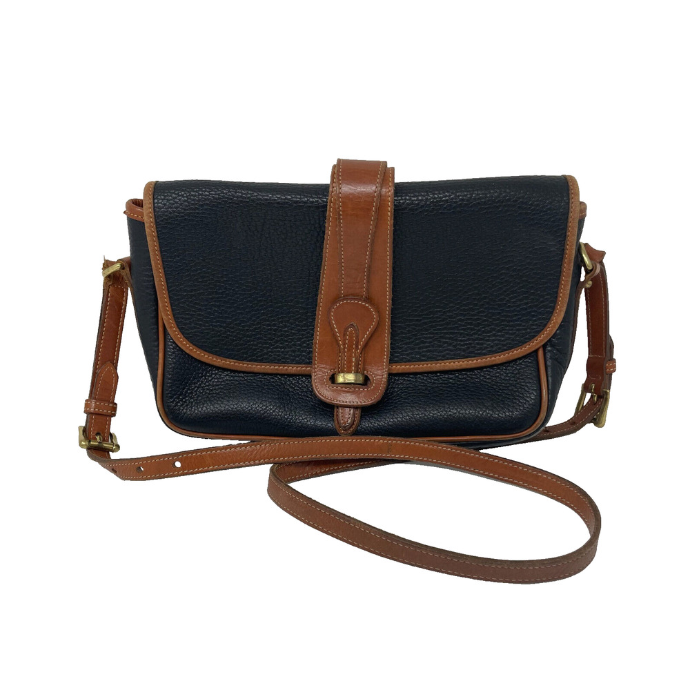 Dooney & Bourke Vintage Equestrian All‎ Weather Leather Crossbody Bag Purse FLAW